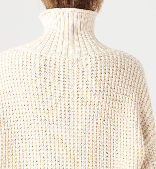 CABaN「コットンカシミヤワッフル タートルネックプルオーバー」|ニット・セーター|