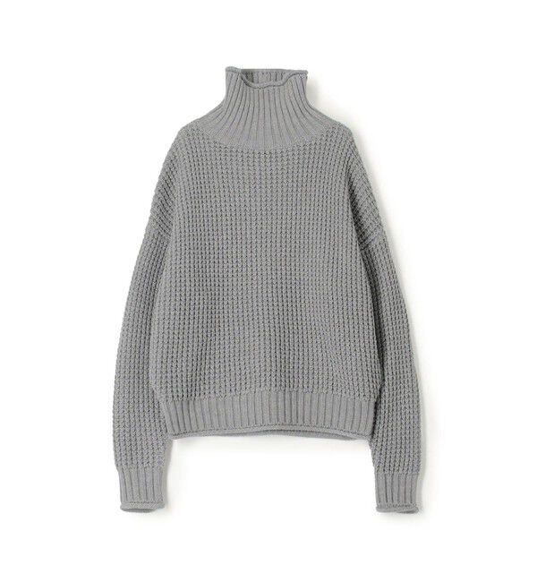 CABaN「コットンカシミヤワッフル タートルネックプルオーバー」|ニット・セーター|15 グレー
