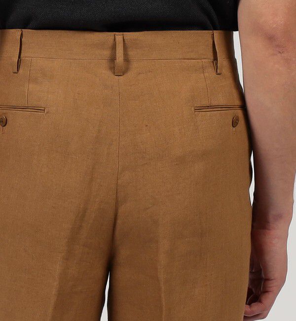 TOMORROWLAND MENS「ベルジャンリネン 2プリーツスラックス」|スラックス|