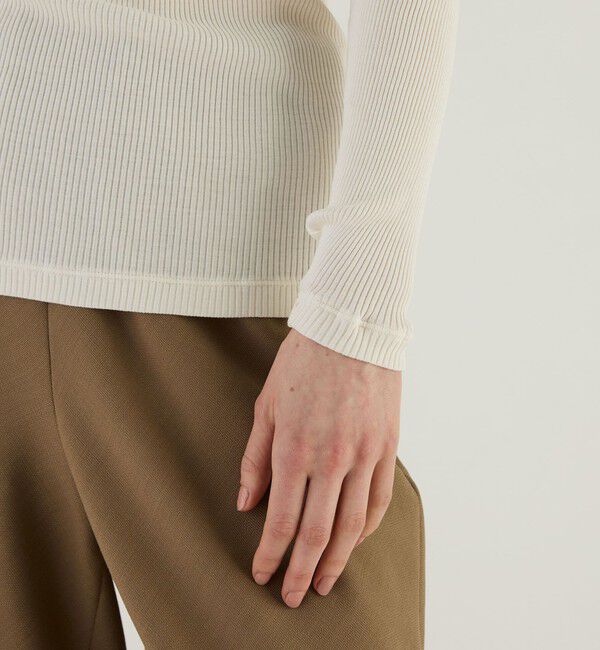 GALERIE VIE「コットンシルクリブ ラウンドネックプルオーバー」|Tシャツ・カットソー|