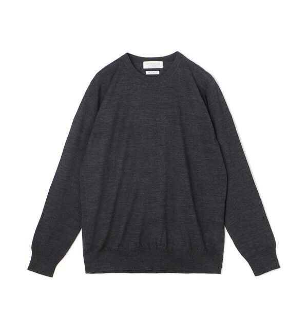 TOMORROWLAND MENS「TOMORROWLAND tricot スーパーファインメリノウール クルーネックプルオーバー」|ニット・セーター|17 チャコールグレー