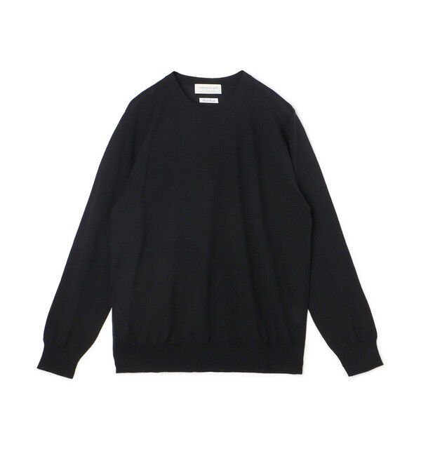 TOMORROWLAND MENS「TOMORROWLAND tricot スーパーファインメリノウール クルーネックプルオーバー」|ニット・セーター|19 ブラック