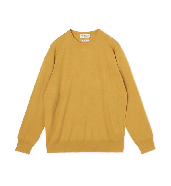 TOMORROWLAND MENS「TOMORROWLAND tricot スーパーファインメリノウール クルーネックプルオーバー」|ニット・セーター|23 イエロー