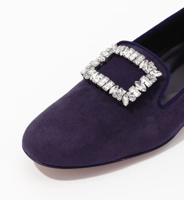 TOMORROWLAND GOODS「TOMORROWLAND スエード ビジューオペラローファー」|ローファー|