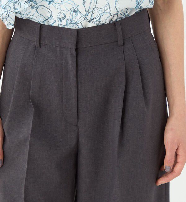 TOMORROWLAND collection「エクストラファインポリエステルトロピカル タックワイドパンツ」|その他|