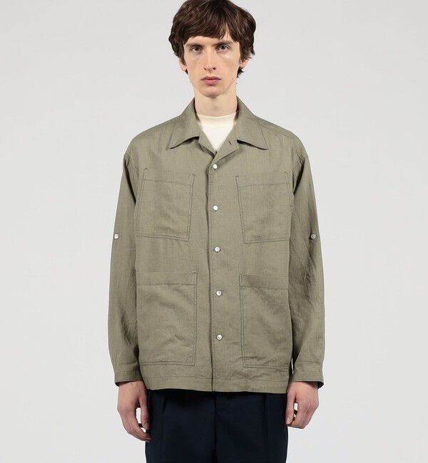 TOMORROWLAND MENS「リネン 4ポケット サファリシャツ」|シャツ・ブラウス|