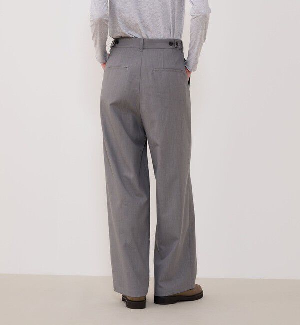 GALERIE VIE「クレープウールストレッチ ストレートパンツ」|スラックス|