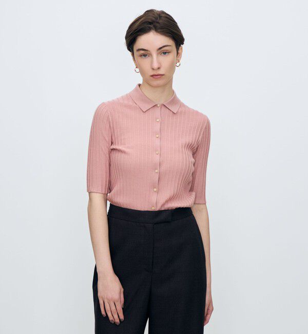 TOMORROWLAND collection「カシミヤシルクリブ ポロカーディガン」|ニット・セーター|