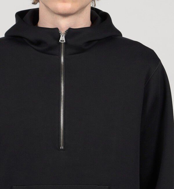 TOMORROWLAND MENS「スビンコットン ダンボール ハーフジップ パーカ」|パーカー|