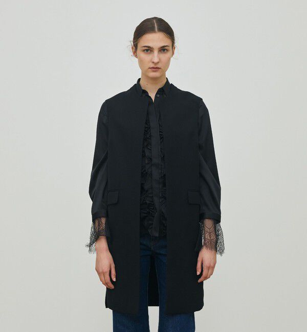 DES PRES「ウールファブリックコンビ ロングジレ」|ベスト・ジレ|