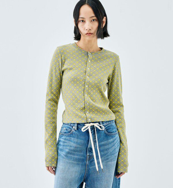 Edition「コットンモダールフライス プリント カーディガン」|Tシャツ・カットソー|