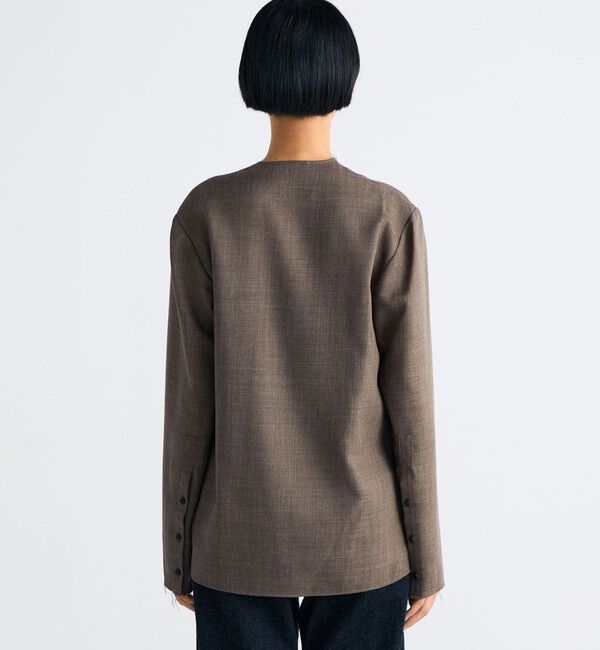 Edition「ウールビエラ Vネックシャツ」|シャツ・ブラウス|