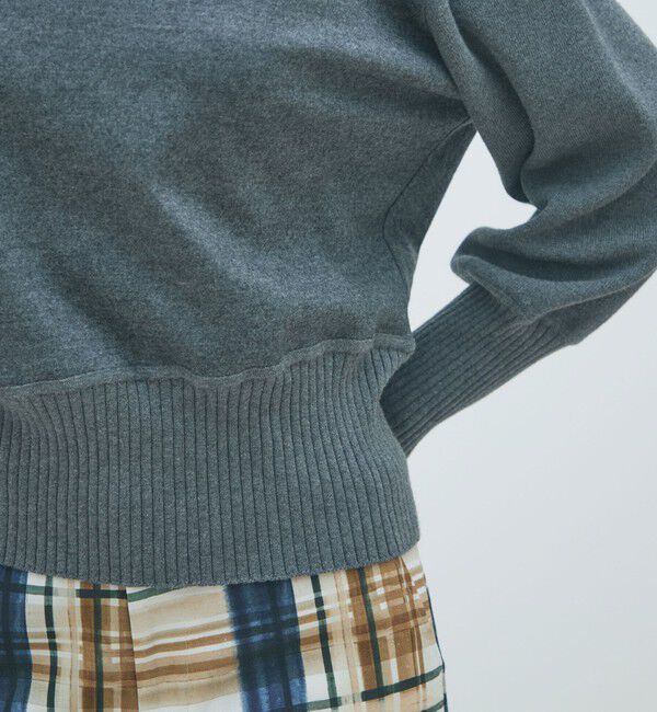 MACPHEE「ニットコンビジャージー クルーネックプルオーバー」|Tシャツ・カットソー|