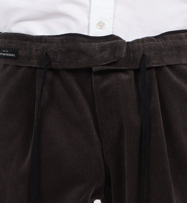 TOMORROWLAND MENS「コットンウールコーデュロイ 1プリーツ イージースラックス」|スラックス|