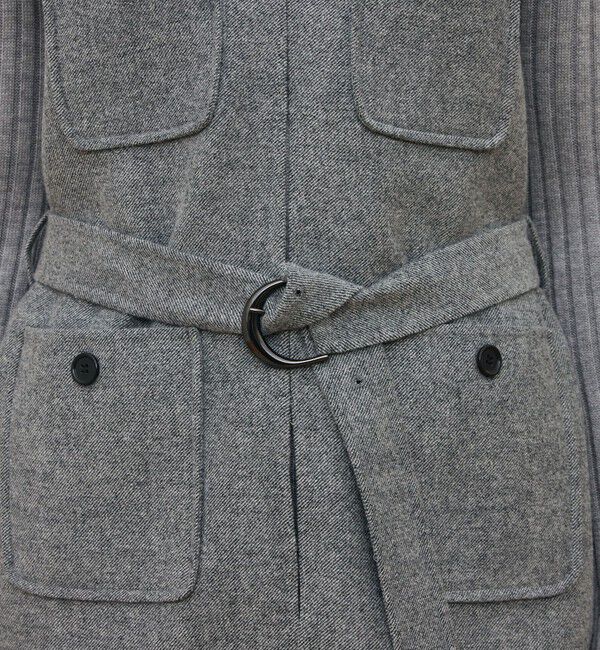 DES PRES「ライトダブルフェイスシャギー ベルテッドジレ」|ベスト・ジレ|