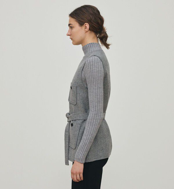 DES PRES「ライトダブルフェイスシャギー ベルテッドジレ」|ベスト・ジレ|