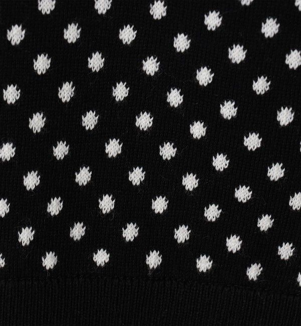 CABaN「コットンカシミヤ ドットジャカードポロカーディガン」|カーディガン|