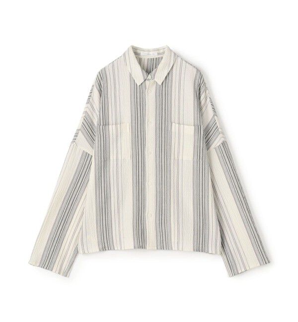 GALERIE VIE「エアリーサッカー ワイドフィットシャツ」|シャツ・ブラウス|16 グレー系