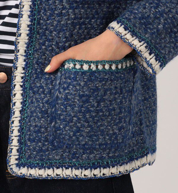 MACPHEE「ラメツイードニット 4ポケットカーディガン」|カーディガン|