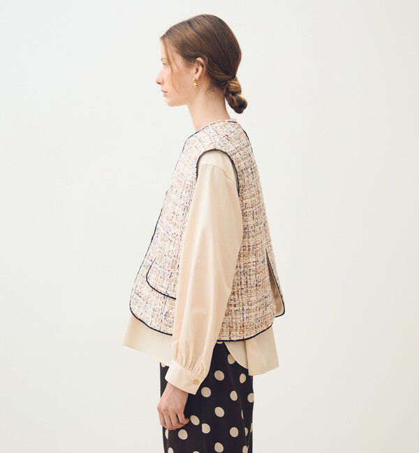 TOMORROWLAND collection「ホロウファンシーツイード トリミングジレ」|ベスト・ジレ|