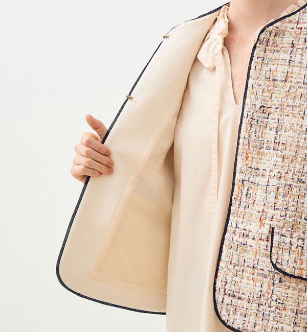 TOMORROWLAND collection「ホロウファンシーツイード トリミングジレ」|ベスト・ジレ|