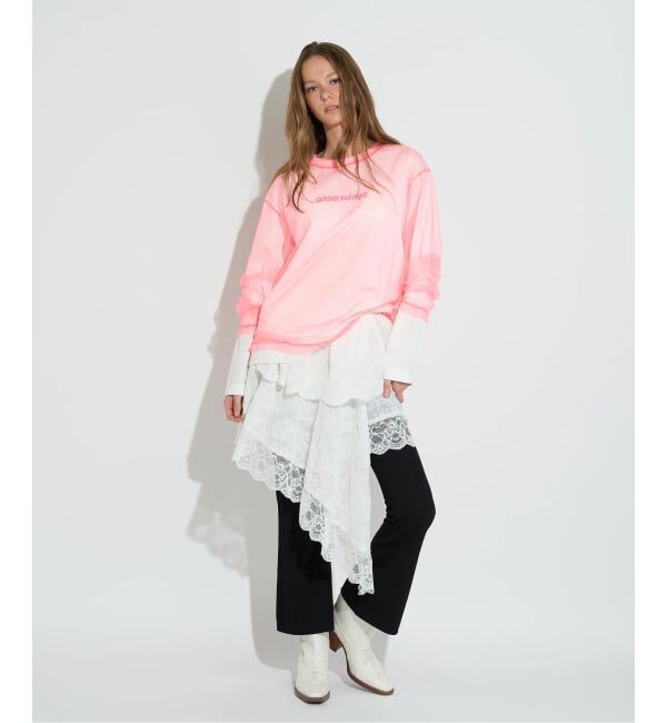 JOINT WORKS「ANNA SUI NYC / アナスイエヌワイシー  メッシュレイヤードロングTシャツ」|Tシャツ・カットソー|ピンク
