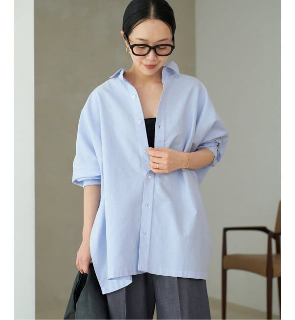 Plage「《一部カラーWEB限定追加》Light OX Poncho シャツ 3」|シャツ・ブラウス|