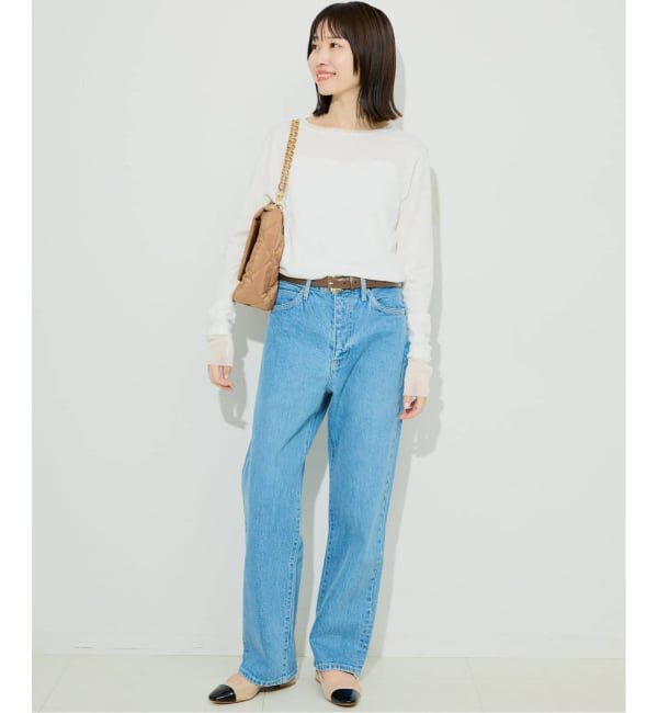 SLOBE IENA「《追加3》レイヤードフロッキードットスリーブロンTEE」|Tシャツ・カットソー|