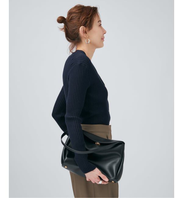 VERMEIL par iena「イタリア糸 RIB Vネックカーディガン」|カーディガン|