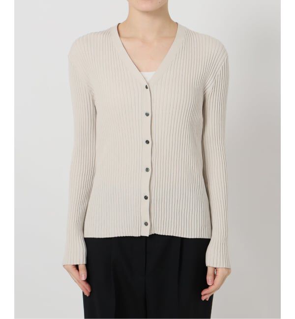 VERMEIL par iena「イタリア糸 RIB Vネックカーディガン」|カーディガン|