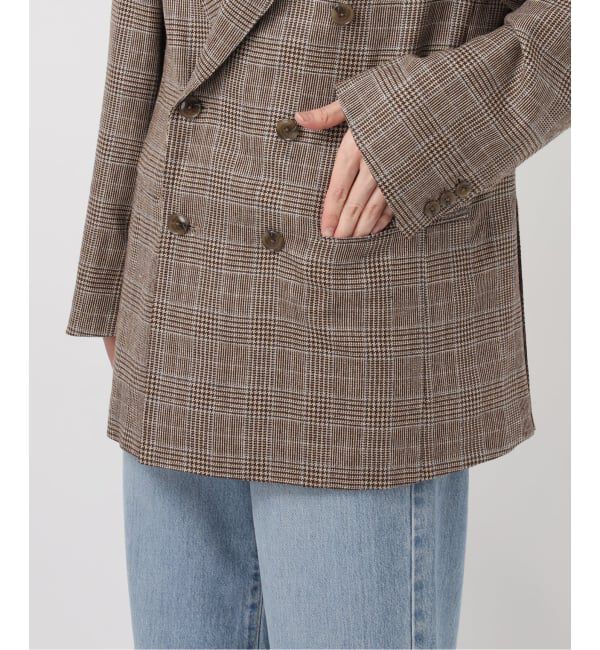 IENA「COUTURE D'ADAM/クチュールドアダム Double JK Prince of Wales 26SS-004」|テーラードジャケット|