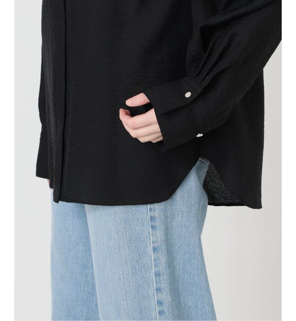 IENA「ジャガードバンドカラーブラウス」|シャツ・ブラウス|