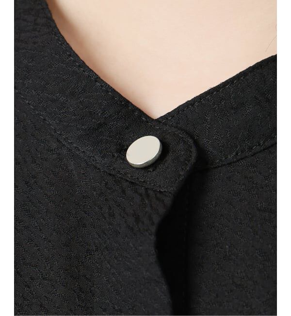 IENA「ジャガードバンドカラーブラウス」|シャツ・ブラウス|