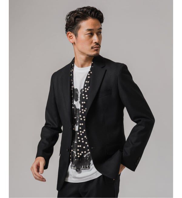 EDIFICE「SUPER 120&rsquo;s ウールサキソニー 2ボタン ジャケット【セットアップ着用可能】」|テーラードジャケット|