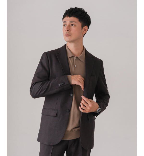EDIFICE「SUPER 120&rsquo;s ウールサキソニー 2ボタン ジャケット【セットアップ着用可能】」|テーラードジャケット|