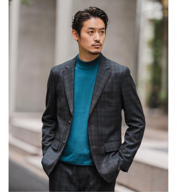 EDIFICE「SUPER 120&rsquo;s ウールサキソニー 2ボタン ジャケット【セットアップ着用可能】」|テーラードジャケット|