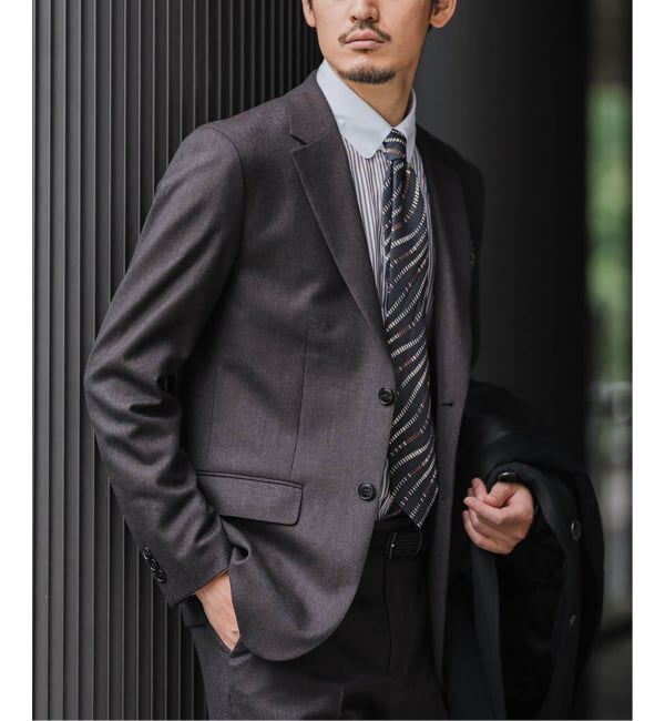 EDIFICE「SUPER 120&rsquo;s ウールサキソニー 2ボタン ジャケット【セットアップ着用可能】」|テーラードジャケット|ブラウン