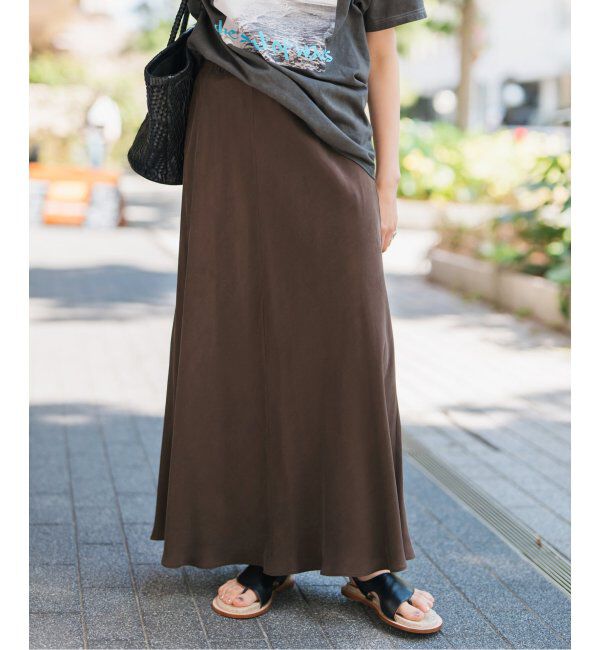 Spick and Span「《追加》ウォッシャブルキュプラフレアスカート」|スカート|