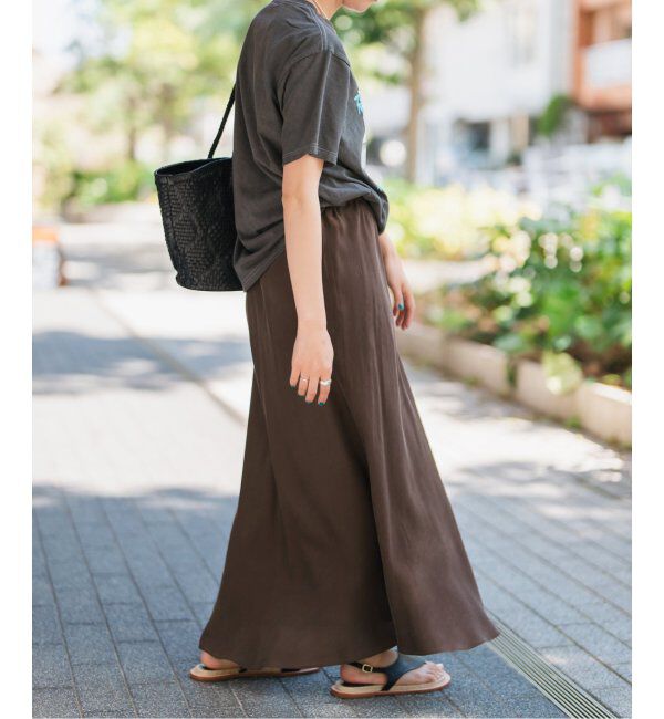 Spick and Span「《追加》ウォッシャブルキュプラフレアスカート」|スカート|