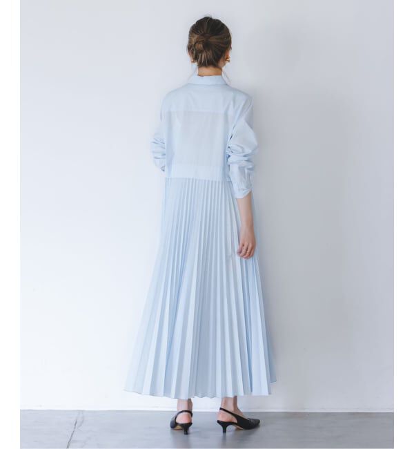NOBLE「《追加》プリーツシャツワンピース」|ワンピース|