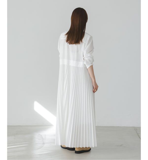 NOBLE「《追加》プリーツシャツワンピース」|ワンピース|