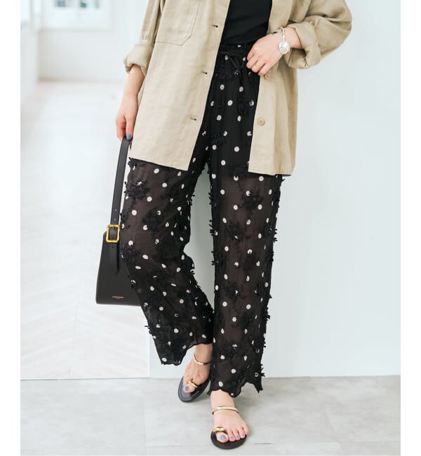 Spick and Span「《追加》crinkle crinkle crinkle 3D embroidery dot pants」|その他|