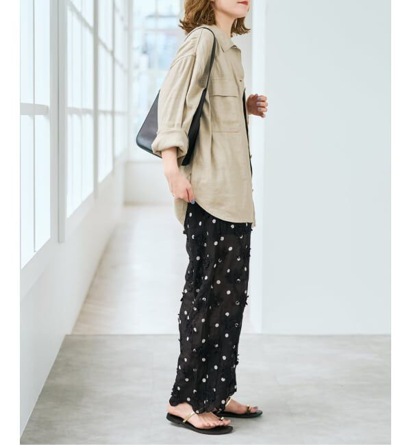 Spick and Span「《追加》crinkle crinkle crinkle 3D embroidery dot pants」|その他|