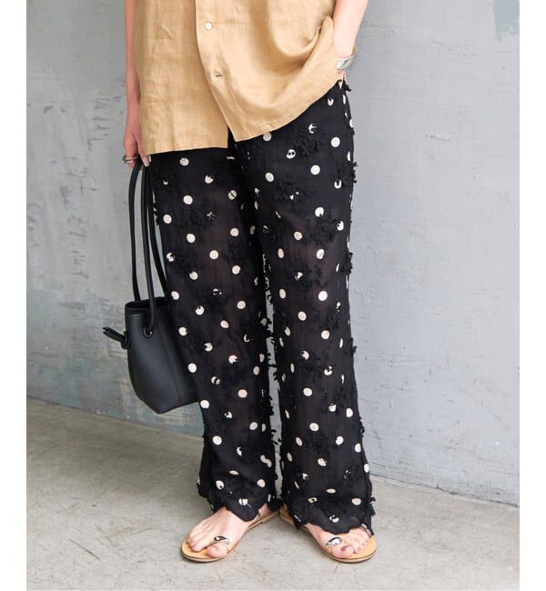 Spick and Span「《追加》crinkle crinkle crinkle 3D embroidery dot pants」|その他|