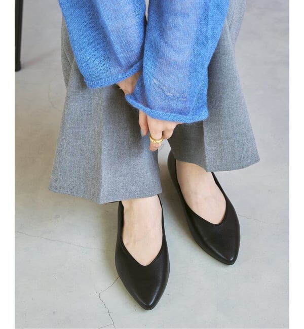  「《WEB限定/追加》アーモンドプレーンフラット」|その他|ブラック A