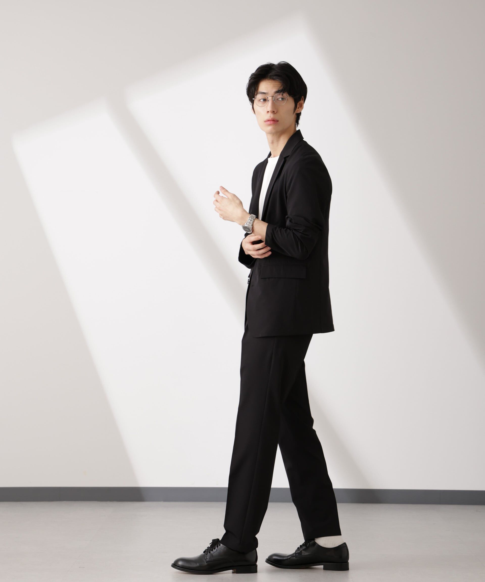 nano･universe「ライトウェイトストレッチ タイトスラックス(セットアップ可)」|チノ|