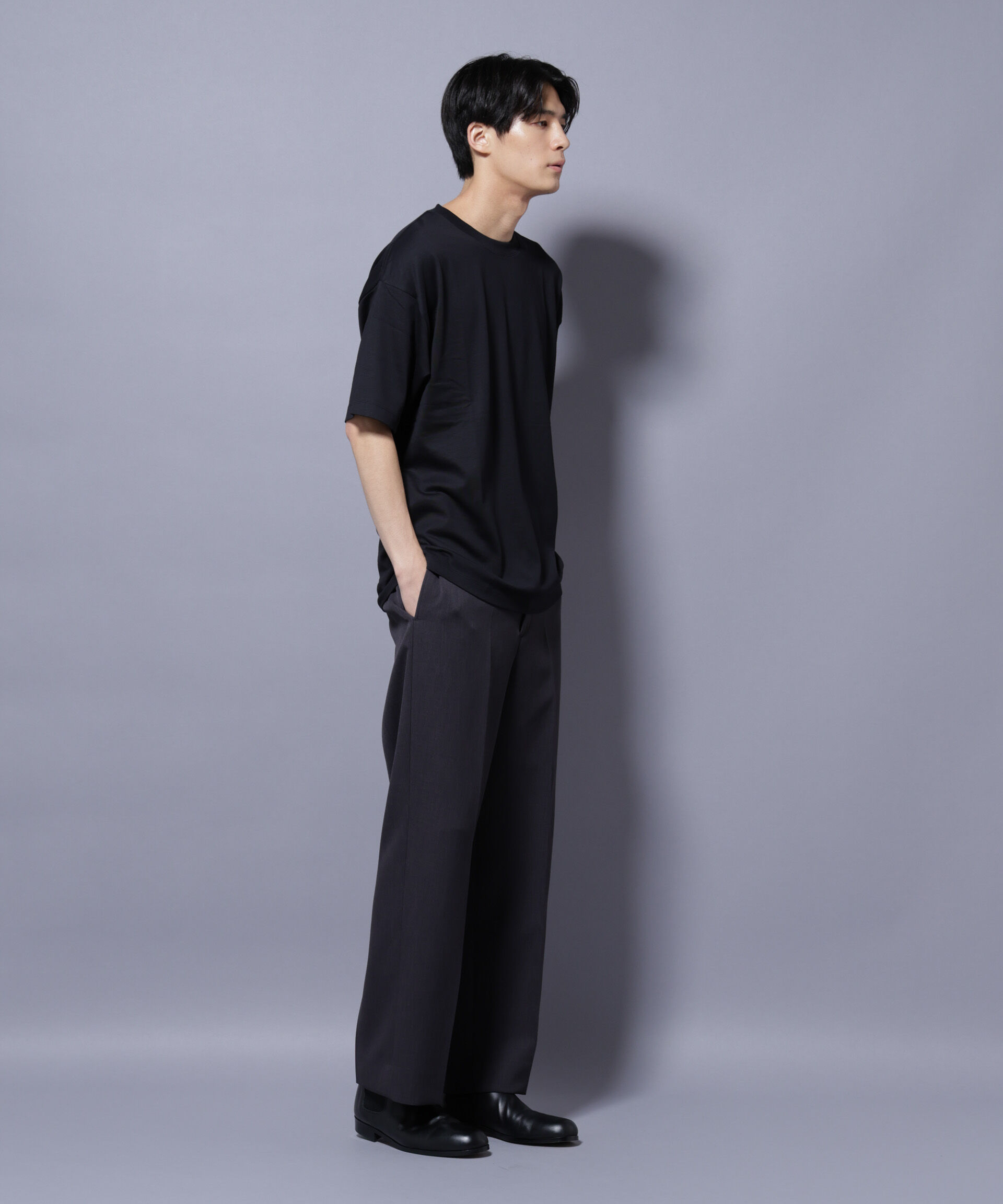 nano･universe「Anti Soaked(R)  汗染み防止 クルーネック ビッグシルエットTシャツ」|Tシャツ・カットソー|