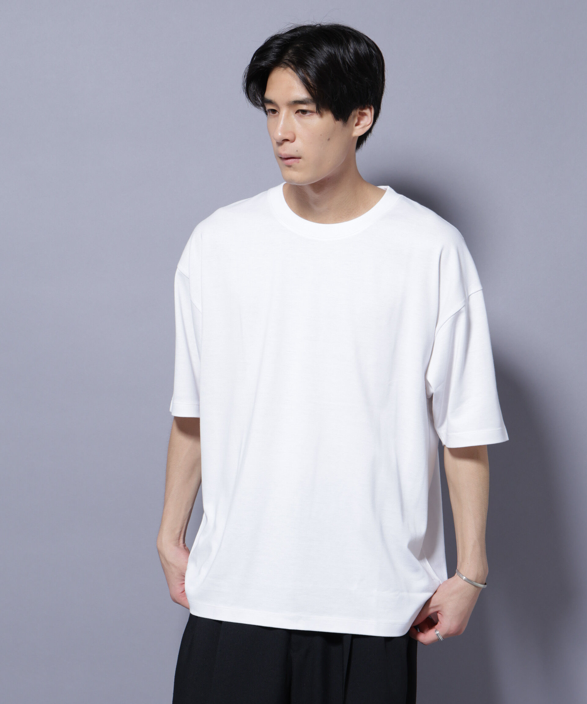 nano･universe「Anti Soaked(R)  汗染み防止 クルーネック ビッグシルエットTシャツ」|Tシャツ・カットソー|