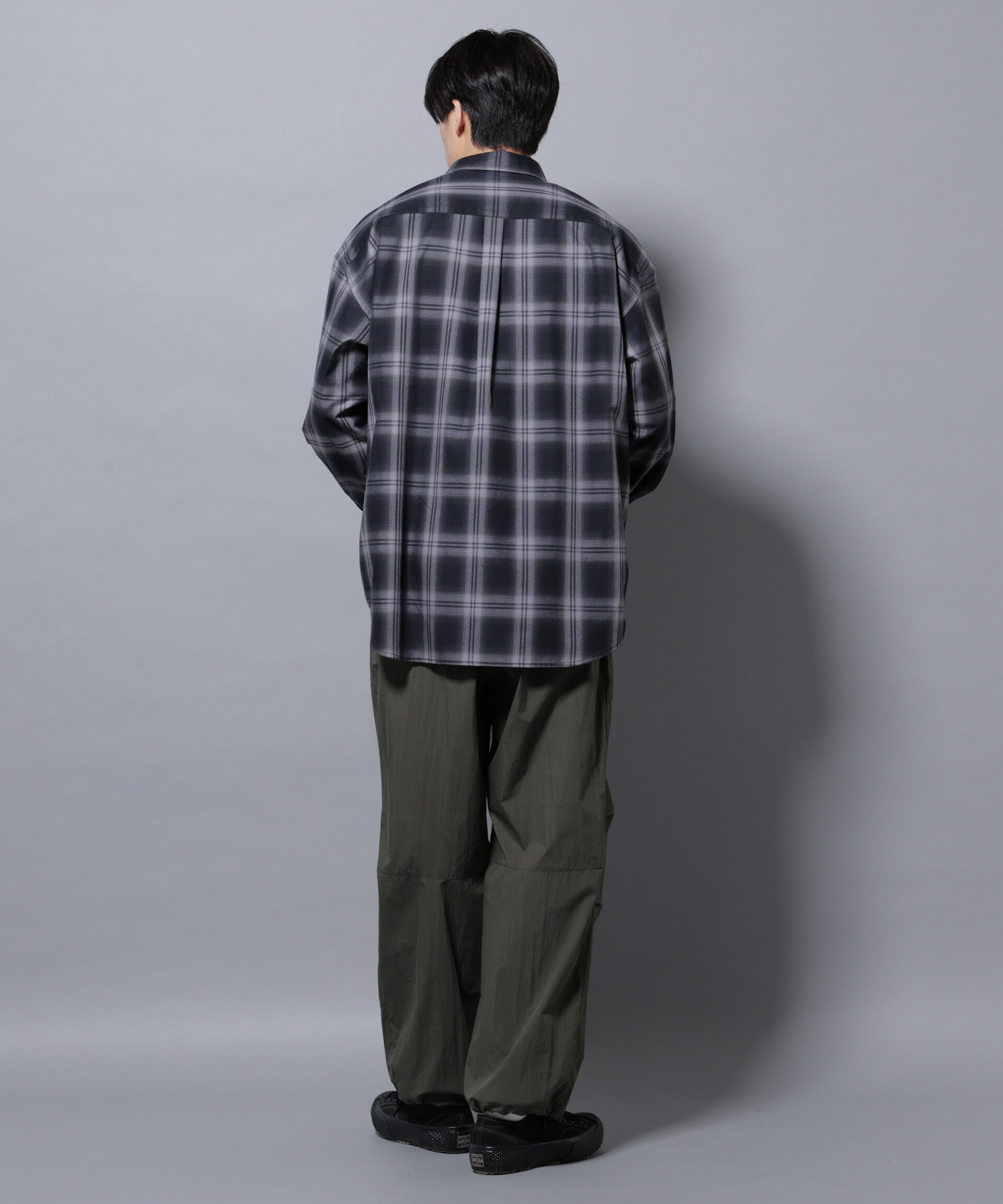 nano･universe「ビッグドレープチェックシャツ 長袖」|シャツ・ブラウス|