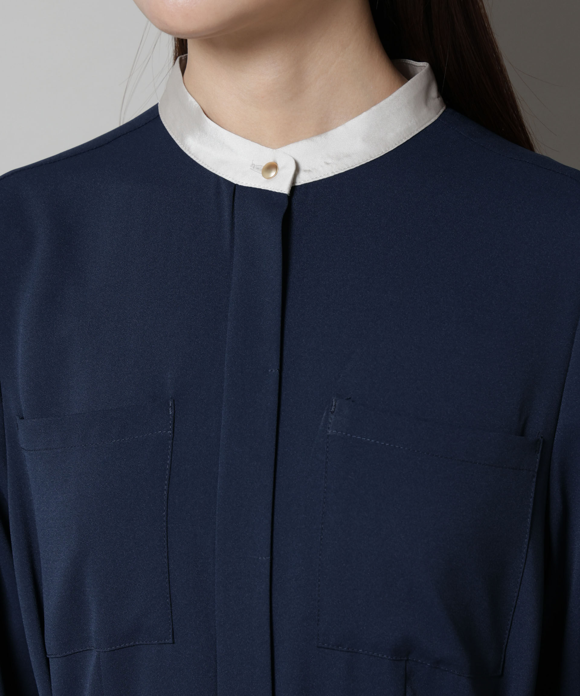 nano･universe「スタンドバイカラーベルト付きワンピース」|ワンピース|